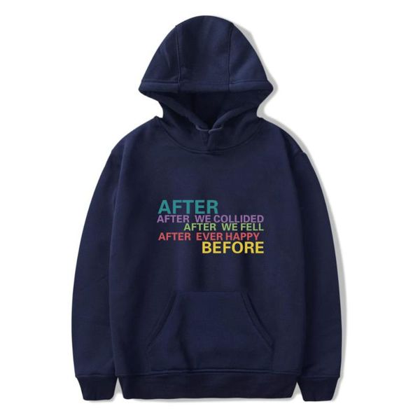 

men's hoodies & sweatshirts movie after we collided hoodie fashion color letter print sweatshirt women harajuku streetwear couples, Black