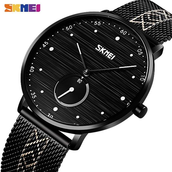 

business quartz watches men fashion simple mens wristwatches waterproof stainless steel band hour clock reloj hombre 9218, Slivery;brown