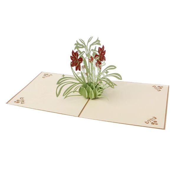 

greeting cards 3d up daffodil birthday anniversary mother's day thank you christmas