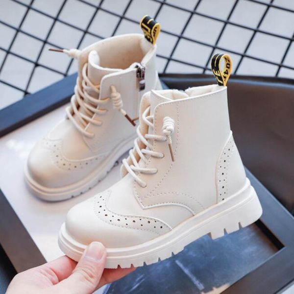 

boots 2021 winter for children kids girls boys snow comfort thick antislip short fashion cotton-padded shoes, Black;grey