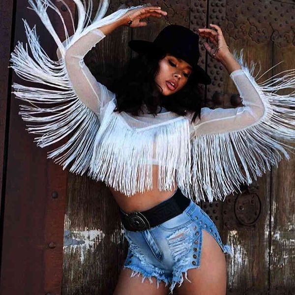 

tanks women white tassel bandage celebrity designer fashion top