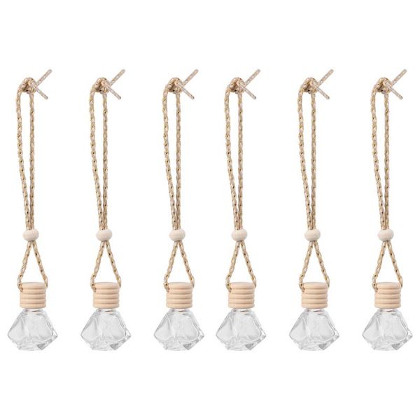 

storage bottles & jars 6pcs empty hanging glass perfume bottle car ornament pendant