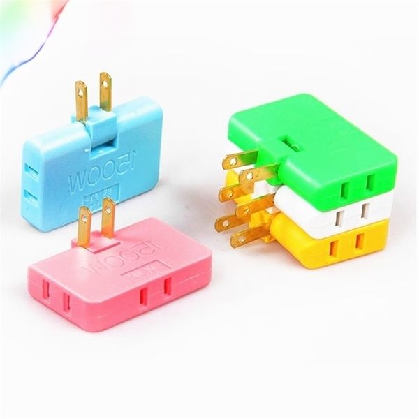 

us ac 125v 15a 1500w portable rotation triporate power plug socket