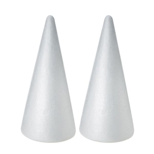 

2pcs kids diy craft cone accessories christmas white (38x13.5cm) party decoration
