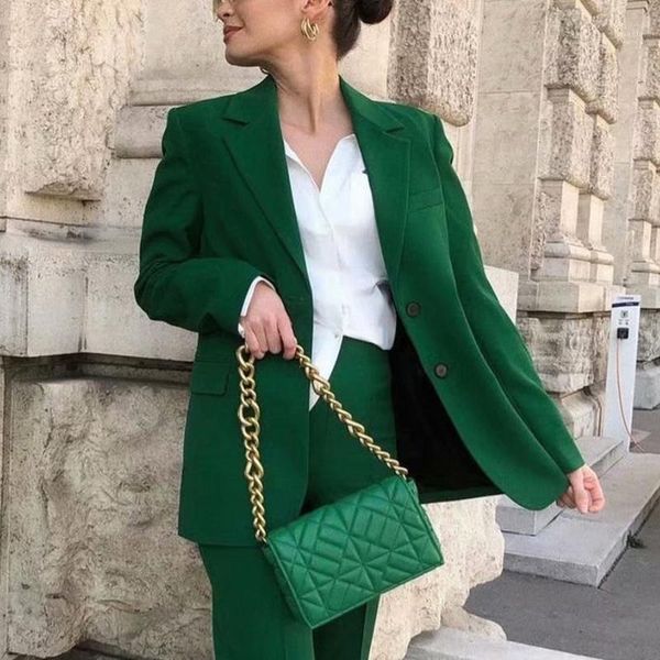 

women's suits & blazers vintage women green jackets spring autumn fashion ladies elegant slim streetwear girls chic office work formal, White;black