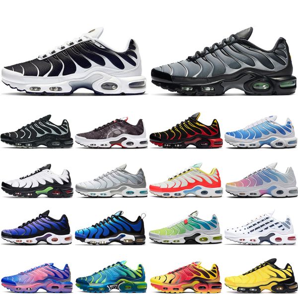 

wholesale tn plus running shoes men women black white volt glow hyper pastel blue oreo orange pink mens trainers outdoor sneakers sports siz
