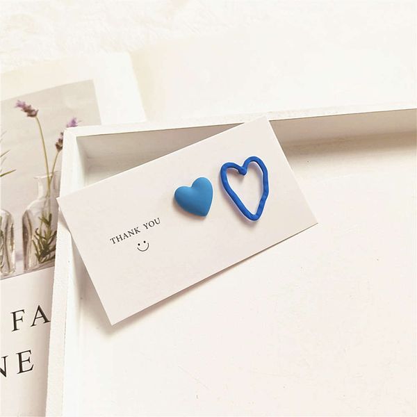 

asymmetric love shape earrings personalized creativity out aesthetic simple female