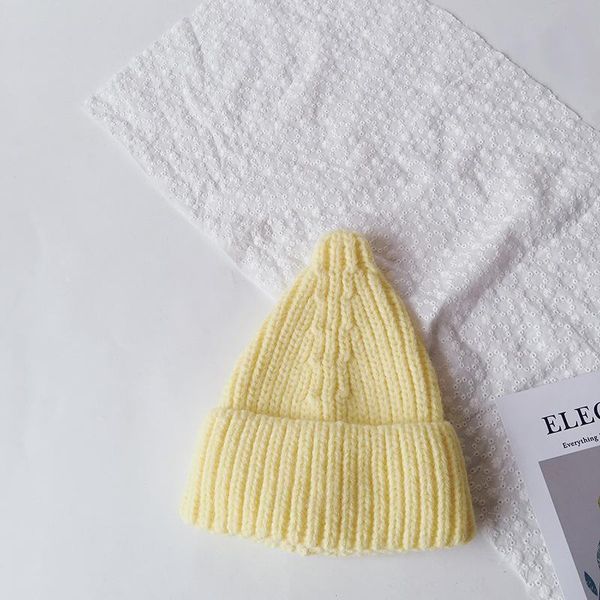 

beanies 2021 autumn and winter acrylic solid color thicken knitted hat warm skullies cap beanie for children boy girl 31