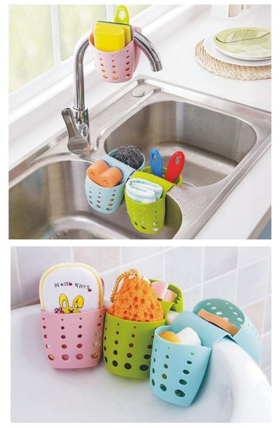 

storage baskets sink plastic drain basket creative saddle type sponge hanging bag dual purpose sundry