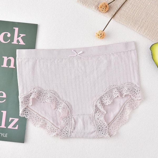 

women's panties ladies lace nest mid-waist pure cotton body-sculpting butt-lifting briefs fashion, Black;pink