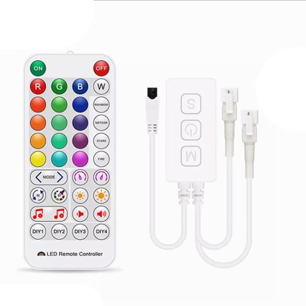 

smart home control sp511e wifi music led controller for ws2812b ws2811 addressable pixel rgb strip dual output voice