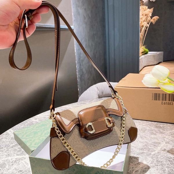 

luxury designer women's shoulder bag retro style brown print classic cross body bags fashion cute purse handbag