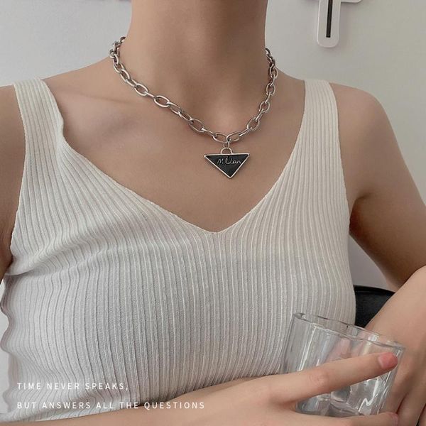 

pendant necklaces black choker necklace letter for women cross heart, Silver