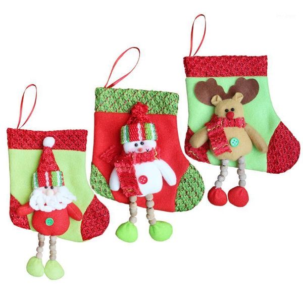 

christmas decorations tree mini stocking decoration santa snowman elk sock for home ornaments gift xmas hanging pendant