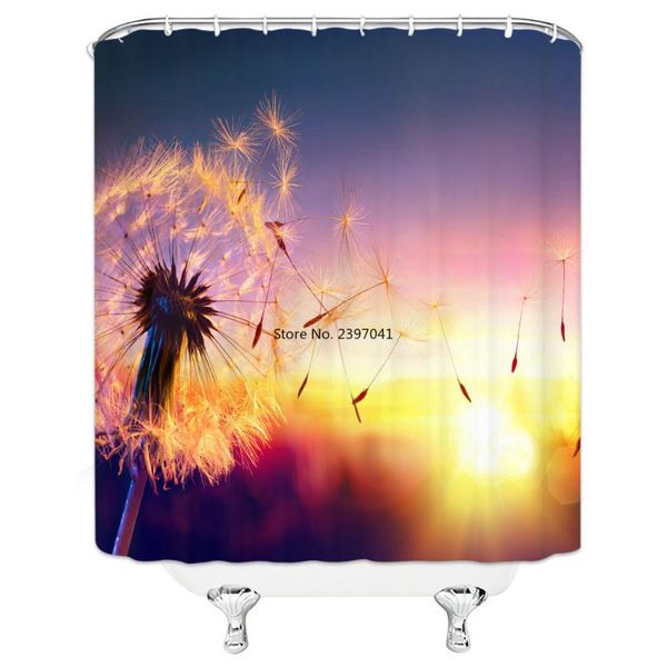 

shower curtains green plants scenery waterproof bathroom 3d print curtain with hooks fabric