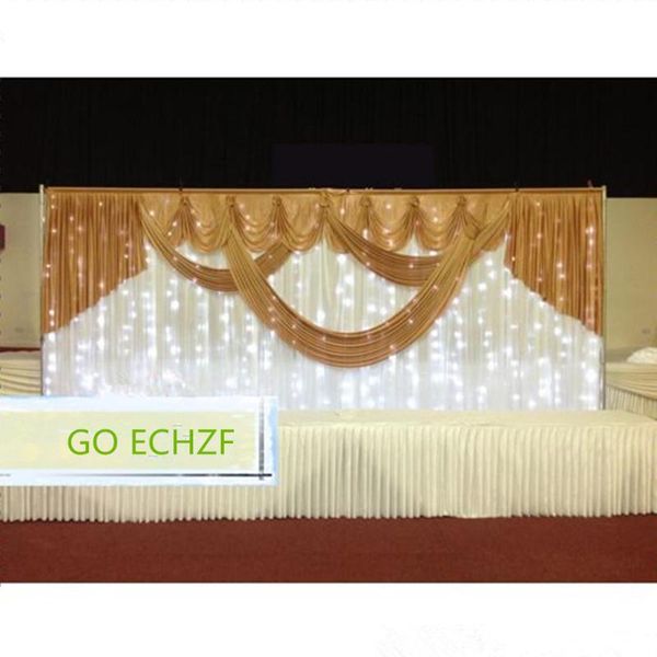 

party decoration luxury orange drapes curtains/wedding backdrops swag/fit 3m height by 6m width background// banquet