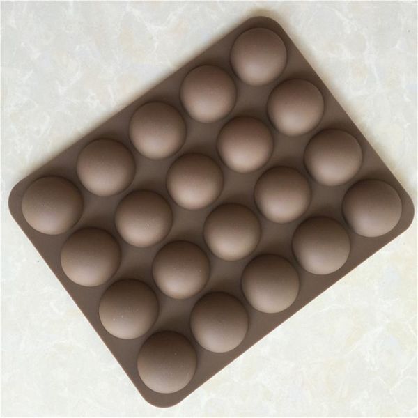 Strumenti per torte 1 pz 20 piccoli stampi in silicone semicircolari collegati stella di cioccolato sferica zucchero resistenza alle alte temperature