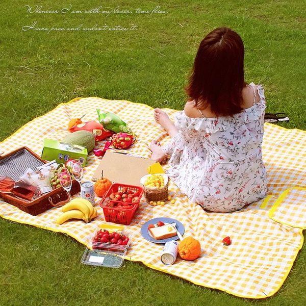 

waterproof folding camping mat sandproof beachblanket portable picnic pad moisture proof hiking traveling outdoor pads