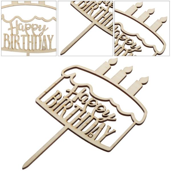 

other festive & party supplies 10pcs cake ers decorations wooden