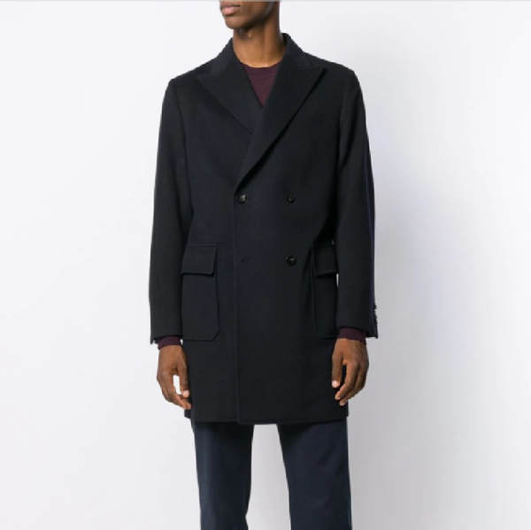 

men's wool & blends autumn winter youth woolen coat in the long relaxed leisure m-6xl big yards, Black
