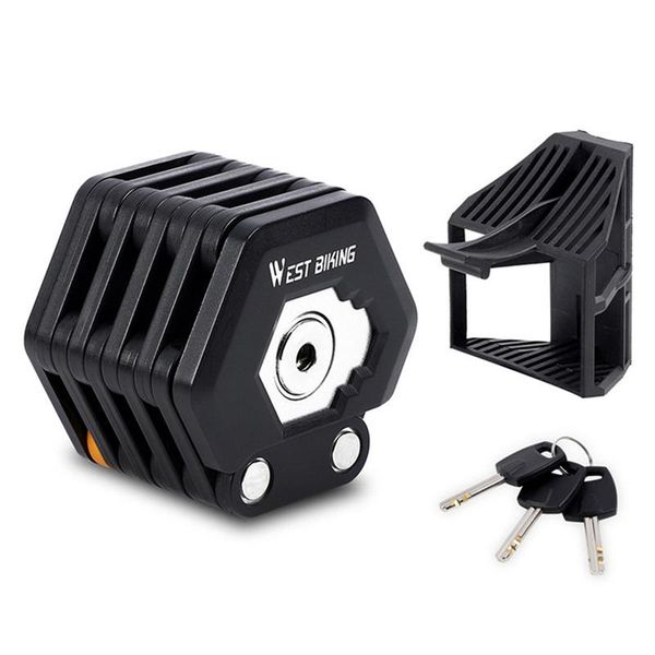 

bike locks password bicycle lock foldable hamburg-lock with 3 keys chain alloy anti-theft folding mount bracket