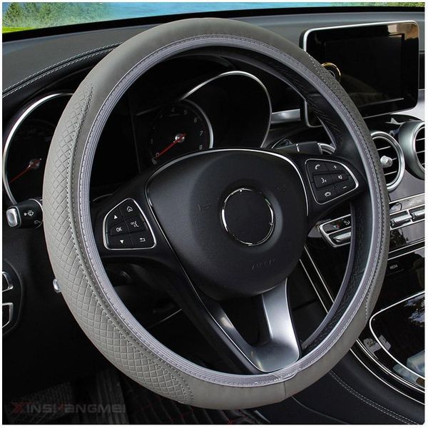 

steering wheel covers leepee leather auto decoration car cover diameter 38cm accessories universal
