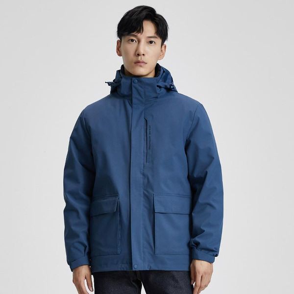 

men's trench coats mrmt 2021 brand down jacket windproof warm travel windbreaker outdoor cardigan casual mountaineering suit, Tan;black