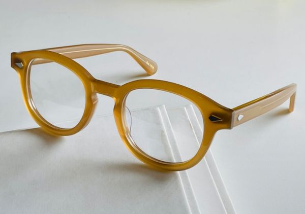 

vintage eyeglasses brown frame clear lens 46mm gafas de sol men fashion sunglasses frames shades with box, Black