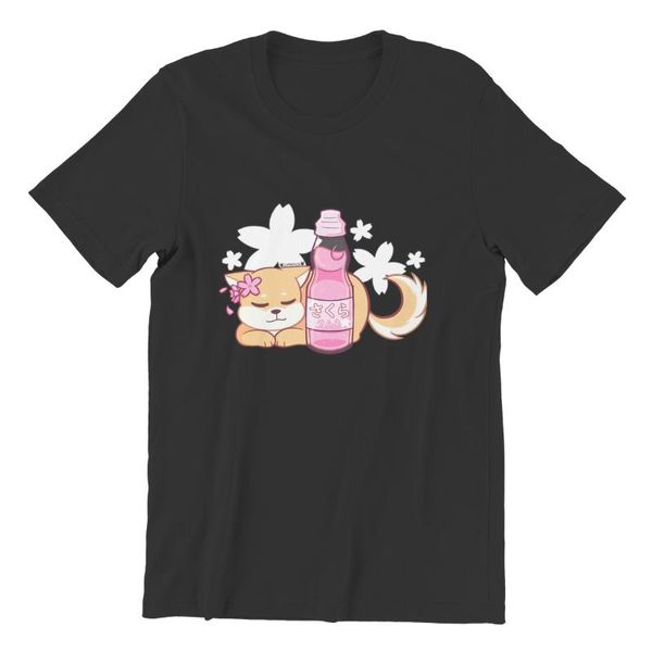 

men's t-shirts sakura ramune shiba color design style tees 135331, White;black