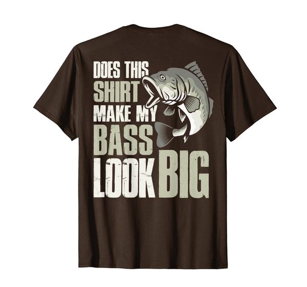 

does this shirt make my bass look big - bass fishing gift, White;black
