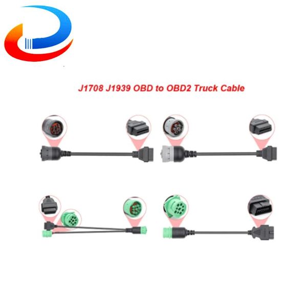

code readers & scan tools sae j1939 j1708 for truck obd obd2 extension cable 6 pin 9 cummins diagnostic tool connector