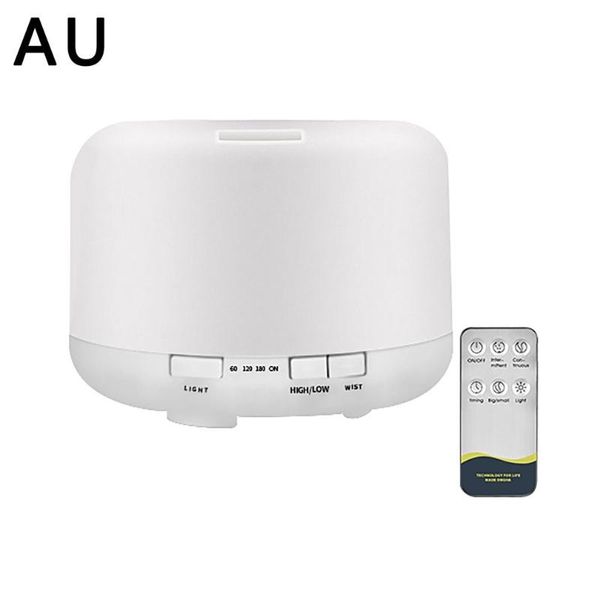 

smart home control aroma diffuser 500 ml electric ultrasonic essential oils air atomizing humidifier with remote pure white
