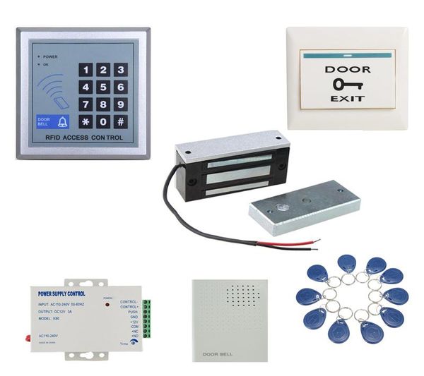 Set di serrature magnetiche elettriche da 60 kg per sistema di controllo accessi porta Elettromagnete Mini Maglock Kit impronte digitali