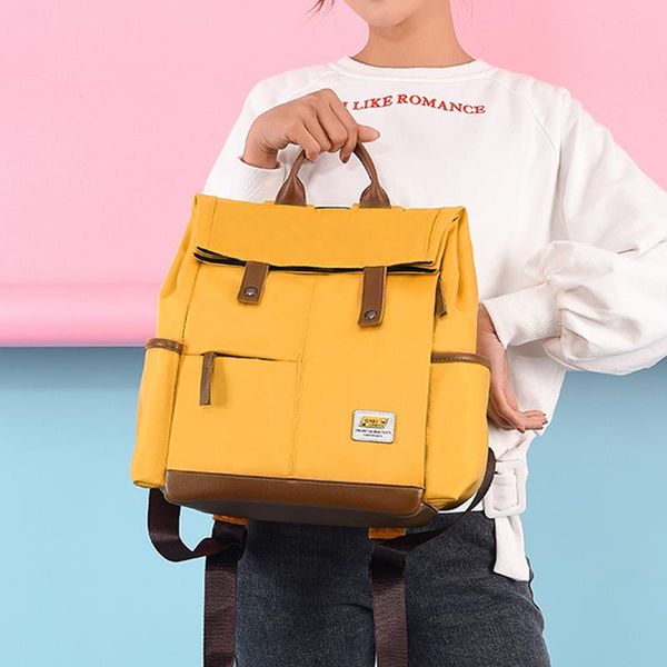 

outdoor bags 2021 personality backpack oxford cloth large capacity casual young girl student schoolbag travel shoulder bag multi-pocket