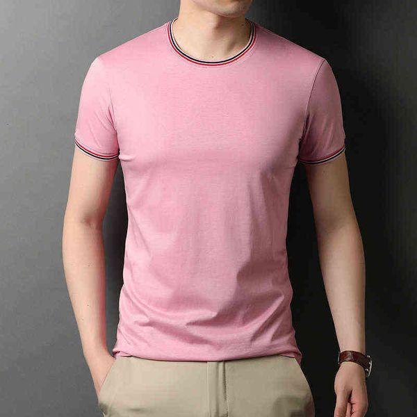 

2021 summer short men's t-shirt breathable half sleeve casual body. simple bottomed shirt loose, White;black