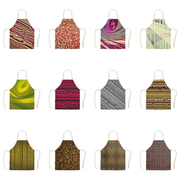 

aprons creative classical pattern apron children kitchen linen printing household cleaning cooking antifouling