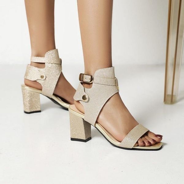 

sandals summer 2021 super fire net red medium heel thick casual korean version versatile temperament comfortable women, Black