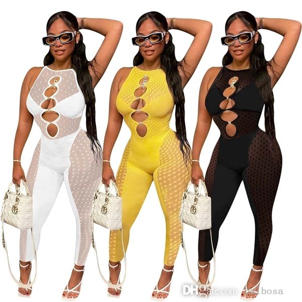 

bodysuit for women jumpsuits spring and summer rompers new mesh milk silk splicing pants, Black;white