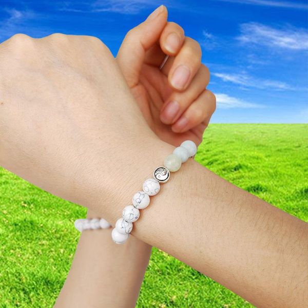 

link, chain 2pcs/set natural stone couple magnetic attraction ball bracelet for women men stainless steel friendship bracelets jewelry gift, Black