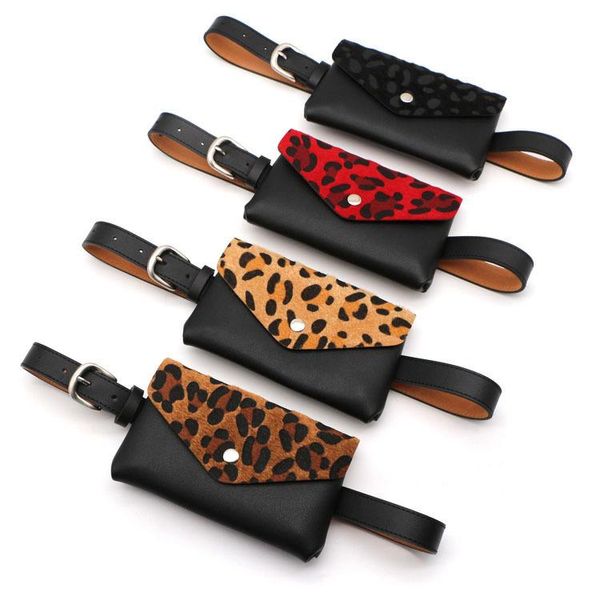 Cintos da cintura feminina Pacote de cinto feminino Pacote removível para viajar de leopardo pequeno bolsa de bolsas de telefone Design Girls Fanny