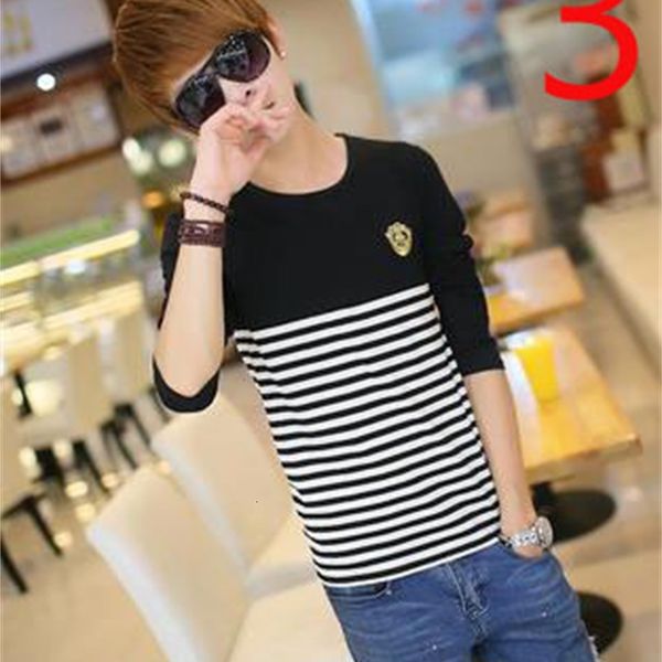 

t shirts long-sleeved t-shirt men's summer thin section cotton korean version the trend of self-cultivation leisure, White;black