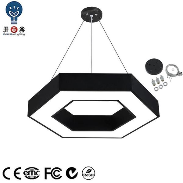 

pendant lamps led office chandelier rounded strip light bar 200cm/2000mm t5 rectangular hanging line lamp long ceiling