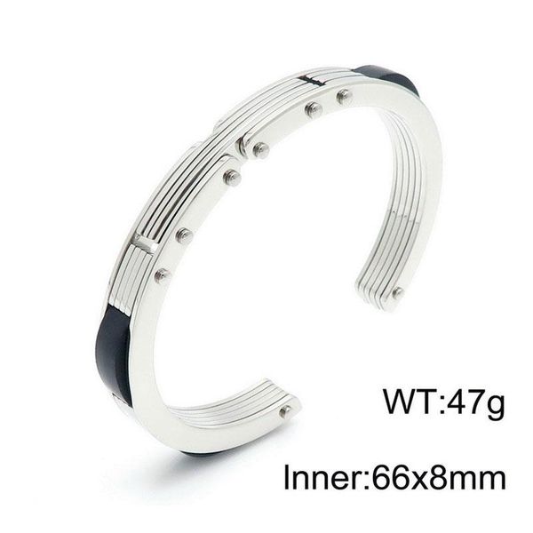 

bangle stainless steel jewelry simple bracelet for fashion gift high-quality bbjzcgei, Black