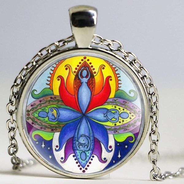 

classic portal da divina luz glass dome key chain retro men women jewelry rings pendant necklaces, Silver