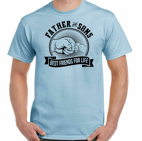 

Father & sons t shirt best friends for life men Fun Day Dad Gift, White;black