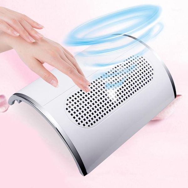 

nail suction dust collector low noisy 3 fans strong vacuum cleaner manicure tools with 2 bags art equipment1, Silver