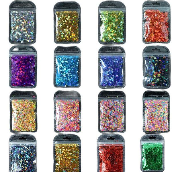 

nail glitter 1bag ultrathin laser sequins gold,sliver holographics flakes paillette for nails diy heart/butterfly slice sequins&, Silver;gold