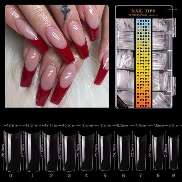 

500pcs ultra-thin c curved frosted full cover false nail extension manicure tool1