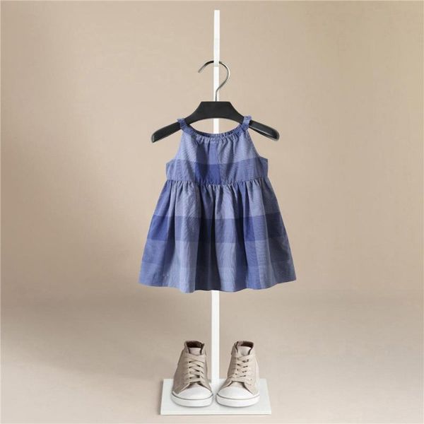 

girl's dresses little girl dress for party wedding summer 2021 baby kids girls children's princess plaid casual clothes, Red;yellow
