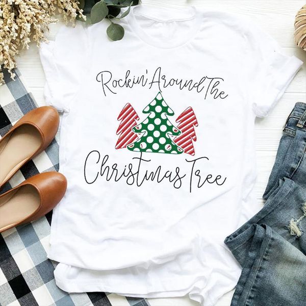 

men clothing striped tree 90s cute love holiday merry christmas clothes ladies graphic print tee female, White;black
